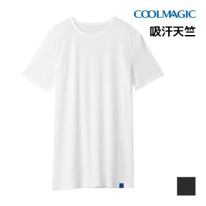 COOLMAGIC クールマジック 吸汗天竺 クルーネックTシャツ 日本製 男性 グンゼ GUNZE｜mote