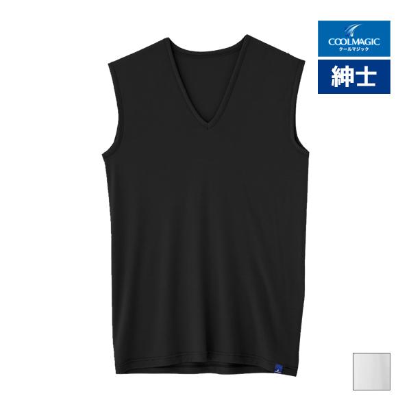 30%OFF COOLMAGIC クールマジック 吸汗天竺 Vネックスリーブレスシャツ 日本製 男性...