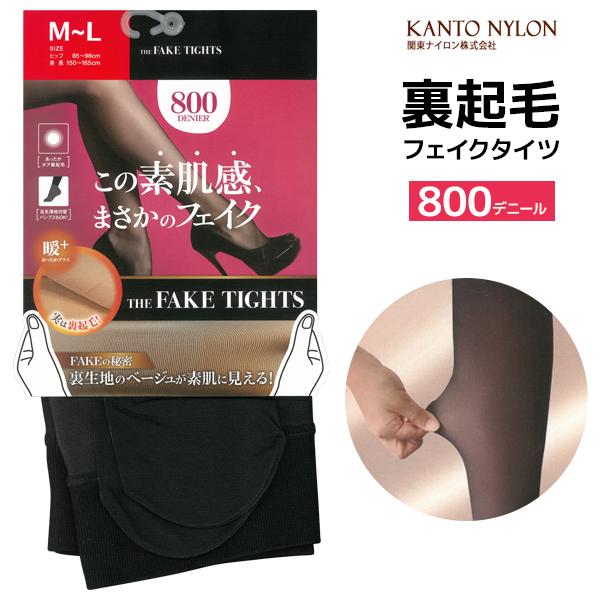 送料無料 800デニール 素肌感 フェイクタイツ 裏起毛 関東ナイロン【1枚までメール便可】