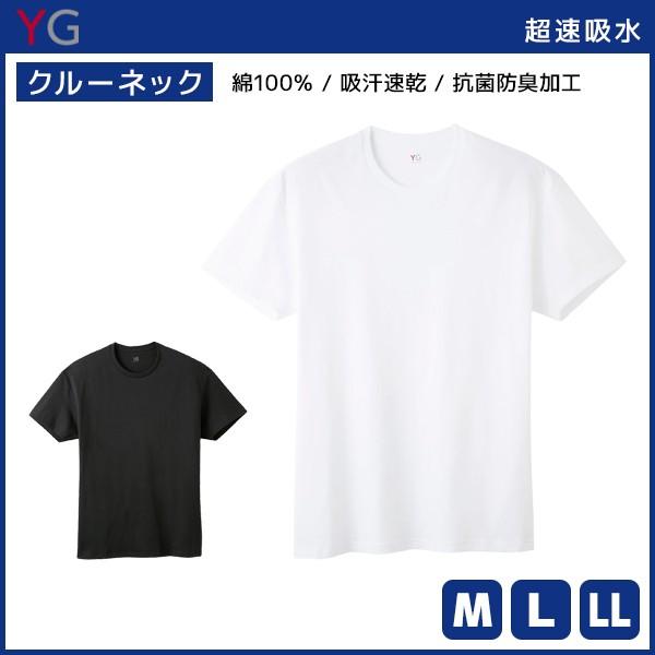 YG ワイジー 超吸収コットン クルーネックTシャツ 半袖丸首 グンゼ GUNZE YV0613