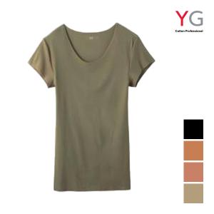 【2枚までメール便可】YG ワイジー Tシャツ専用アンダー CUT OFF クルーネックTシャツ 汗取りパッド付 短袖 半袖丸首 グンゼ GUNZE