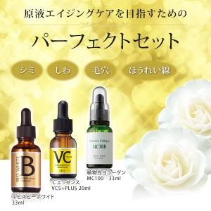 美容液 トラネキサム酸 ビタミンC誘導体 コラーゲン 原液 美白美容液 33ml ビタミンC VC5+PLUS 20ml コラーゲン原液 33ml BWパーフェクトセット｜美顔器・原液の店モテビューティー