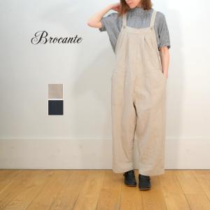 2024SS Brocante ブロカント 綿麻ワッシャーキャンバス タブリエ サロペット 33-371X 日本製【H】｜mother-shop2