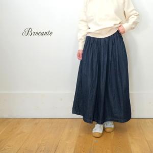 Brocante ブロカント プリーツスカート 10ozムラ糸デニム プリッセ スカート 37-271D 日本製 【H】｜mother-shop2