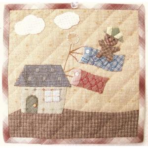 パッチワークキット 12月ポインセチアのミニタペストリー メール便対応