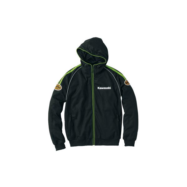 KAWASAKI カワサキ×BATES クールテックスメッシュパーカー（ブラック）