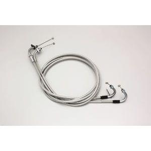HURRICANE スロットルWケーブル（ステンレスメッシュ/ノーマル）/スカイウェイブ250・40...