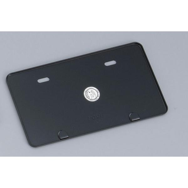 POSH Faith アルミライセンスプレート Lサイズ（ブラック） 500191-06-10