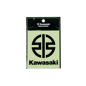 【ネコポス対応】KAWASAKI カワサキ シンボルステッカー（M）ブラック J7010-0174｜バイクパーツMotoJam Yahoo!店