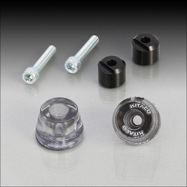 KITACO クリアバーエンドキャップ（ブラック）/スーパーカブ50［AA09］・スーパーカブ110...