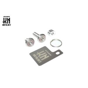 【ネコポス対応】KN企画 自賠責ステッカープレート＆KNキーホルダー（メッキ） JS-SH-CP