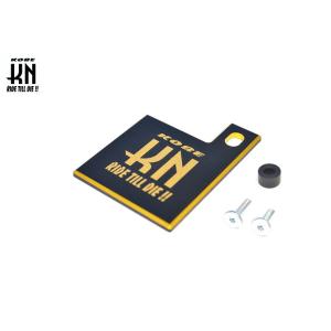 【ネコポス対応】KN企画 自賠責ステッカープレート ダブルアルマイト（ブラック/ゴールド） JS-S...