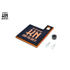 【ネコポス対応】KN企画 自賠責ステッカープレート ダブルアルマイト（ブラック/オレンジ） JS-S...