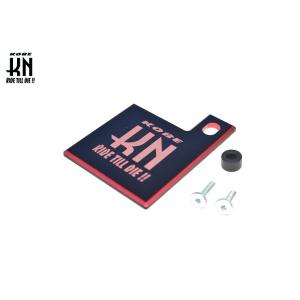 【ネコポス対応】KN企画 自賠責ステッカープレート ダブルアルマイト（ブラック/レッド） JS-SH...