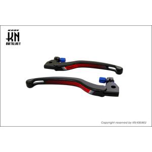 KN企画 イージーアジャストブレーキレバー（マッドブラック/ブルー）/BW'S-R［2JS］・BW'...