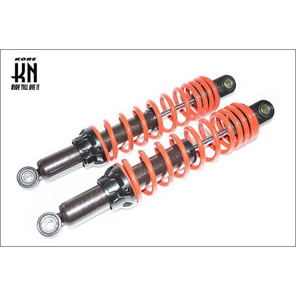 KN企画 リアショック 330mm HYBRID シリーズ（黒/レッド）/モンキー・ゴリラ・CD90...