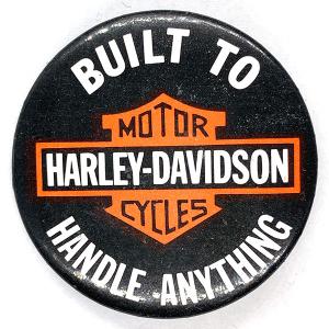 ハーレーダビッドソン メッセージ 缶バッジ Harley Davidson Message Badge ハーレー バイカー HARLEY-DAVIDSON Biker アティチュード｜moto-music