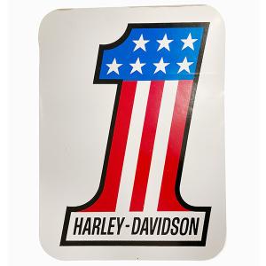 ハーレーダビッドソン 大型 ナンバーワン ビンテージ ペーパー デカール HARLEY-DAVIDSON Vintage Paper Decal ステッカー AMF Sticker｜moto-music