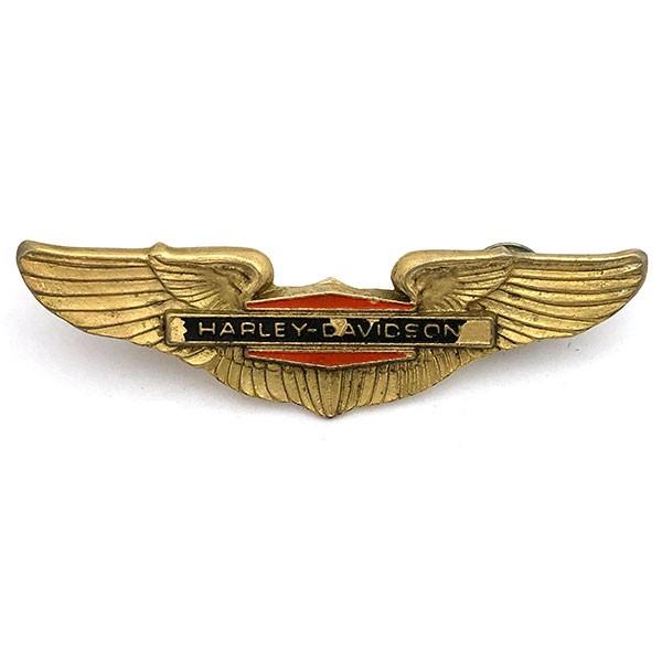 ハーレーダビッドソン ウィング/ロゴ 大型 ピンバッジ Harley Davidson Wing/L...