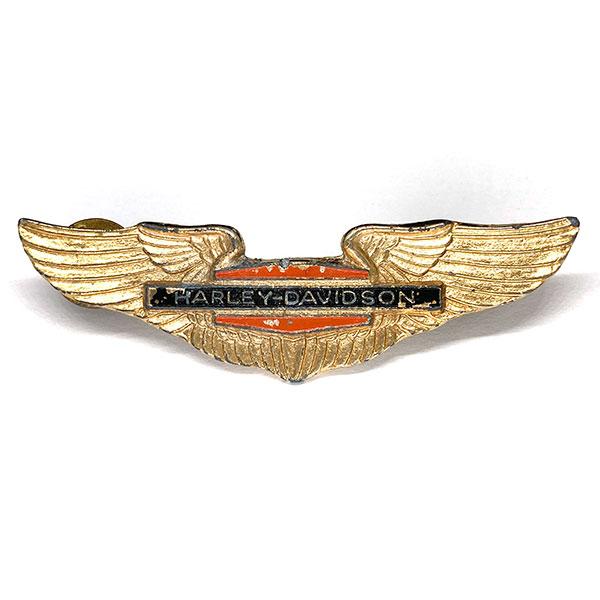 ハーレーダビッドソン ウィング/ロゴ 大型 ビンテージ ピンバッジ Harley Davidson ...