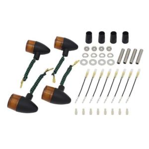 在庫有り POSH Faith ポッシュ フェイス クラシカル 砲弾タイプウインカーキット ブラック...