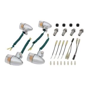 在庫有り POSH Faith ポッシュ フェイス 砲弾タイプウインカーセット メッキボディ/クリア...