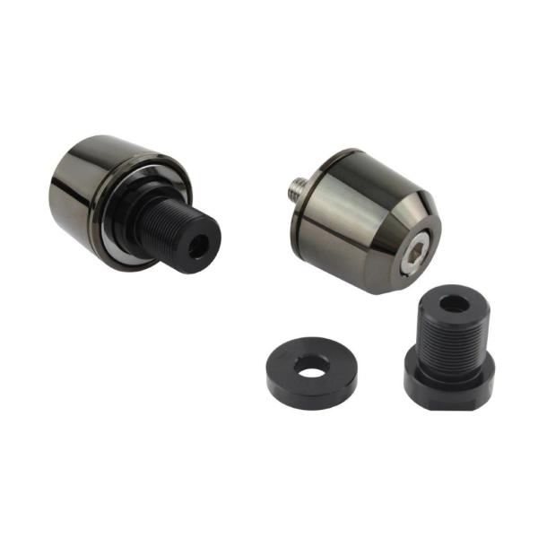 ポッシュ ミドルウェイトバーエンドカワサキ純正ハンドルM17タイプ 28 ブラッククローム ZX-1...