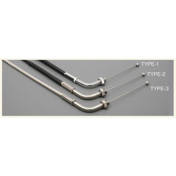 ACTIVE アクティブ TMR用 スロットルワイヤー【メッキ金具/アウターブラック】（引き戻し共通...