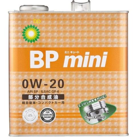 【ケース単位販売のみ】 3L 6本入り BP ビーピー MINI ミニ部分合成油 0W-20（ミニキ...