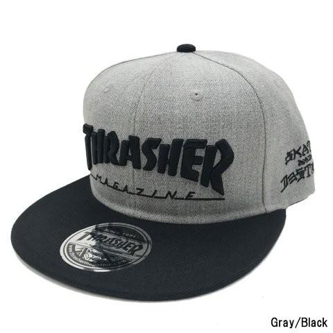 ORION ACE オリオンエース THRASHER MAG LOGO フラットバイザーキャップ グ...