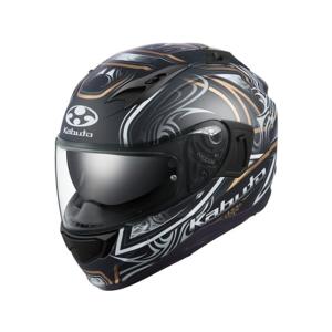 OGK オージーケーカブト ヘルメット KAMUI 3 JAGフラットブラック ゴールド Sサイズ(...