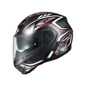 OGK オージーケーカブト ヘルメット RYUKI ENERGYフラットブラックレッド XLサイズ(...