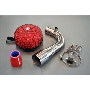 M-TEC中京 エムテック中京 MRS サクションパイプ&amp;エアークリーナー(赤)セット JB23 前...