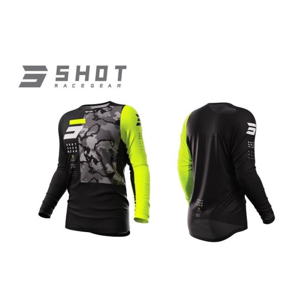 SHOT RACE GEAR ショットレースギア CONTACT コンタクト ジャージ カモ/ネオン...