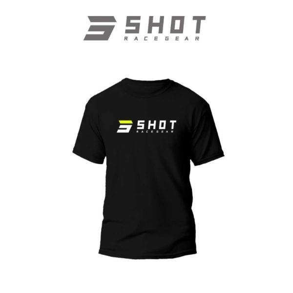 SHOT RACE GEAR ショットレースギア メンズTシャツ ブラック Mサイズ A0A-54A...