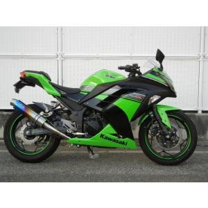 Ninja250/A BS/Z250A BS  スリップオンマフラー ラウンド/焼き色チタンサイレン...