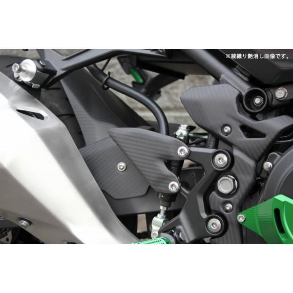 KAWASAKI NINJA250/400 2018- ヒールプレート 左右セットドライカーボン  ...