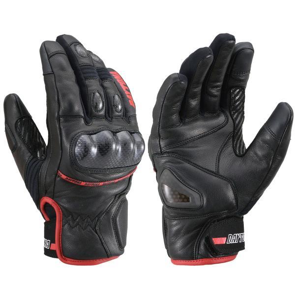 在庫有り DAYTONA デイトナ HBG-058 AWスポーツショートグローブ ブラック/レッド ...