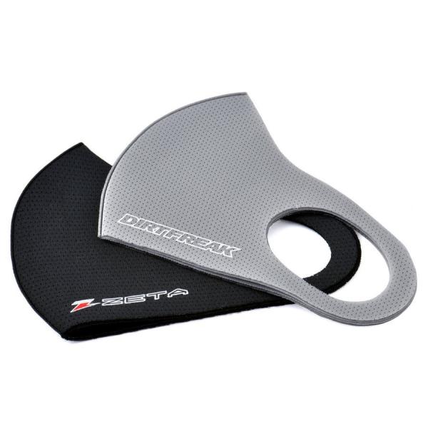 (2枚組) フェイスマスク ブラック/グレー ロゴ入り ZETA(ジータ) マスク 洗濯可能 伸縮性...