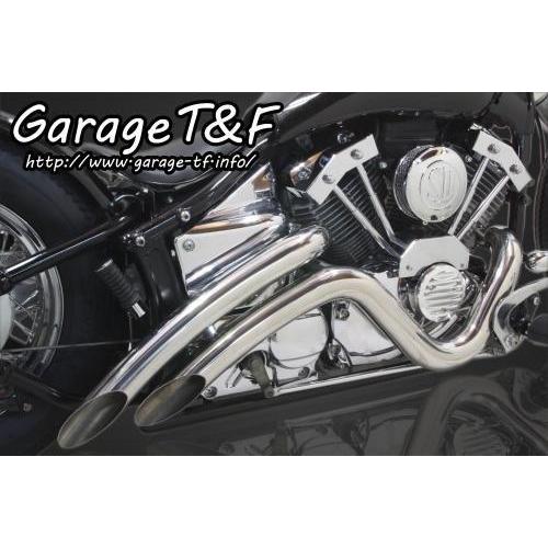 Garage T&amp;F ガレージ ティーアンドエフ ドラッグスター400 ベントマフラー ステンレス ...