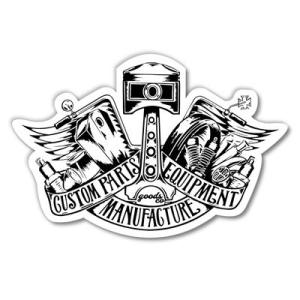 GOODS ステッカー  STICKER &quot;CUSTOM PARTS EQUIPMENT MANUF...