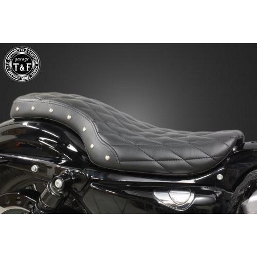 Garage T&amp;F ガレージ ティーアンドエフ スポーツスター専用 スタッド付きコブラシート(ダイ...