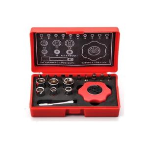 グリップラチェットセット　18pcｓ ソケット/ビット　　ドライバーセット　1/4インチ PGR00...