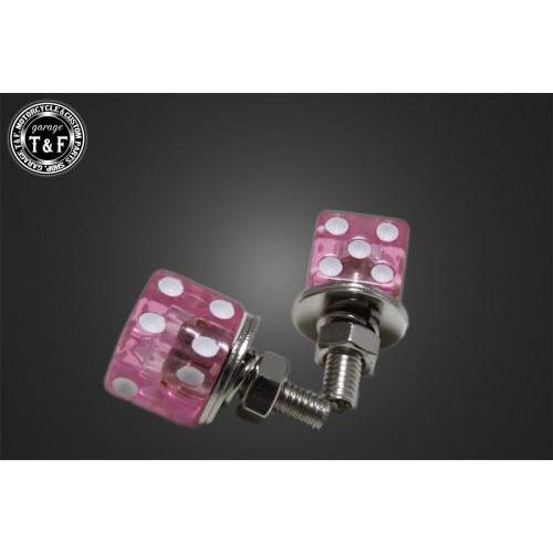 Garage T&amp;F ガレージ ティーアンドエフ ライセンスボルト ダイス-クリアーピンク  RBD...
