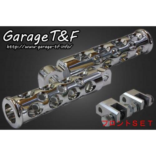 在庫有り Garage T&amp;F ティーアンドエフ シャドウ400 コンバットフットペグ(メッキ) フ...