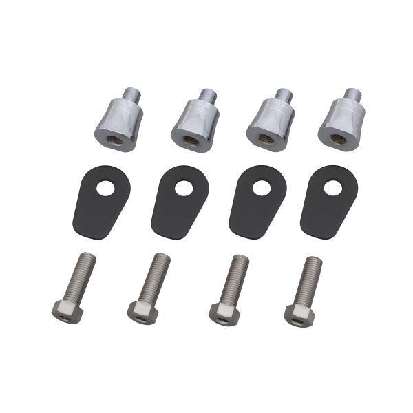 ZRX1200R用 ZRタイプ ウインカー対応 ボルトオンウインカーステーSET メッキ｜ポッシュフ...