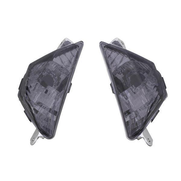 ZX-6R(2013-2021) 用 フロントスモークウインカーレンズSET スモークレンズ｜ポッシ...