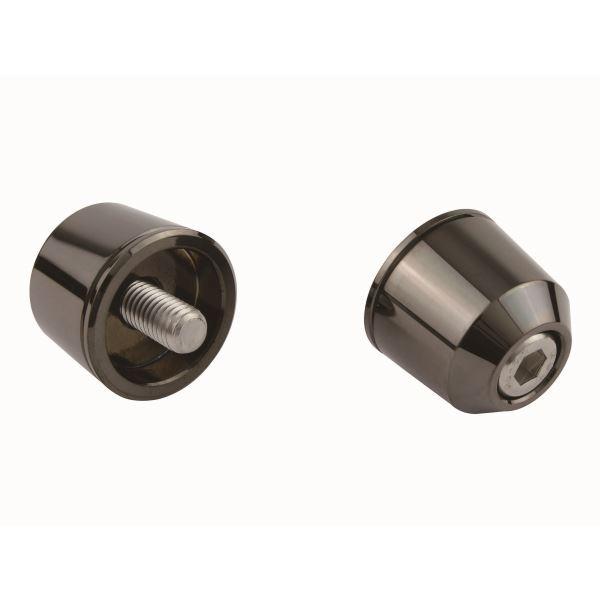 ZX-10R(2011-2018) 用 ソリッドバーエンドキャップ M8タイプ ブラッククローム｜ポ...