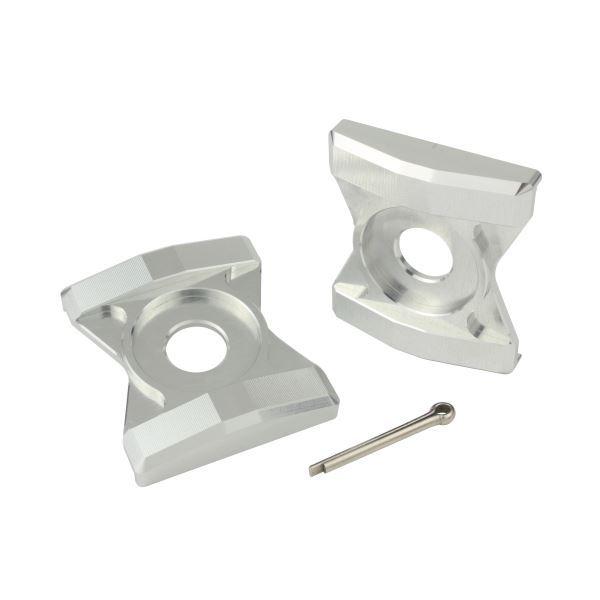 Ninja250R/ニンジャ250R(2008-2012) 用 チェーンアジャスタープレート シルバ...