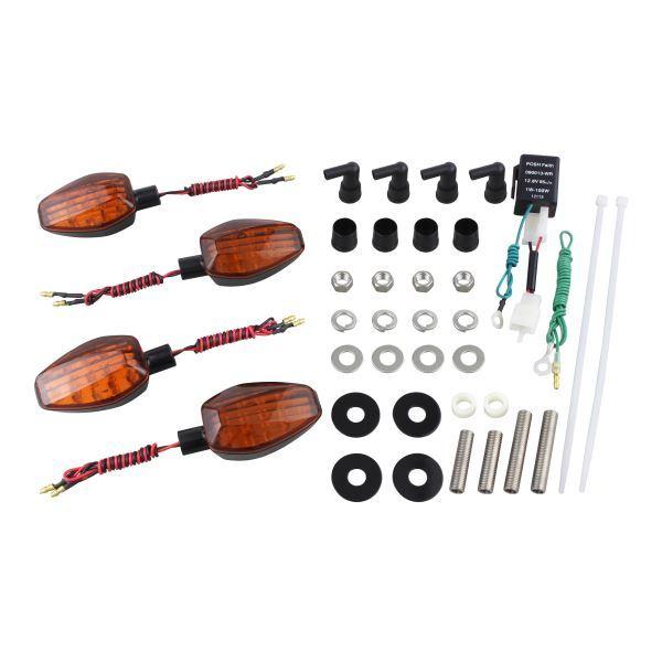CBR125R(2013) 用 ライトウェイトLEDウインカーKIT ブラックボディ/オレンジレンズ...